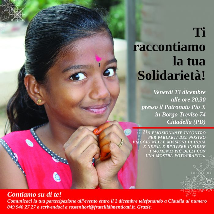 Ti raccontiamo la tua solidarietà!